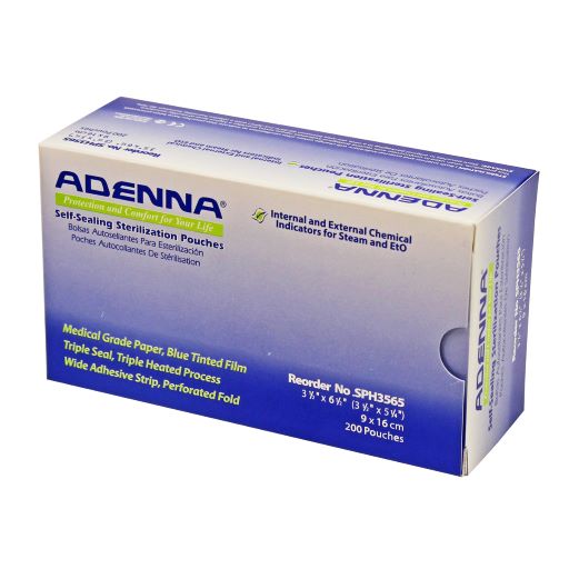 Adenna Sterilization Pouch, 3-1/2 x 5-1/4, (6/Case) - Click Image to Close